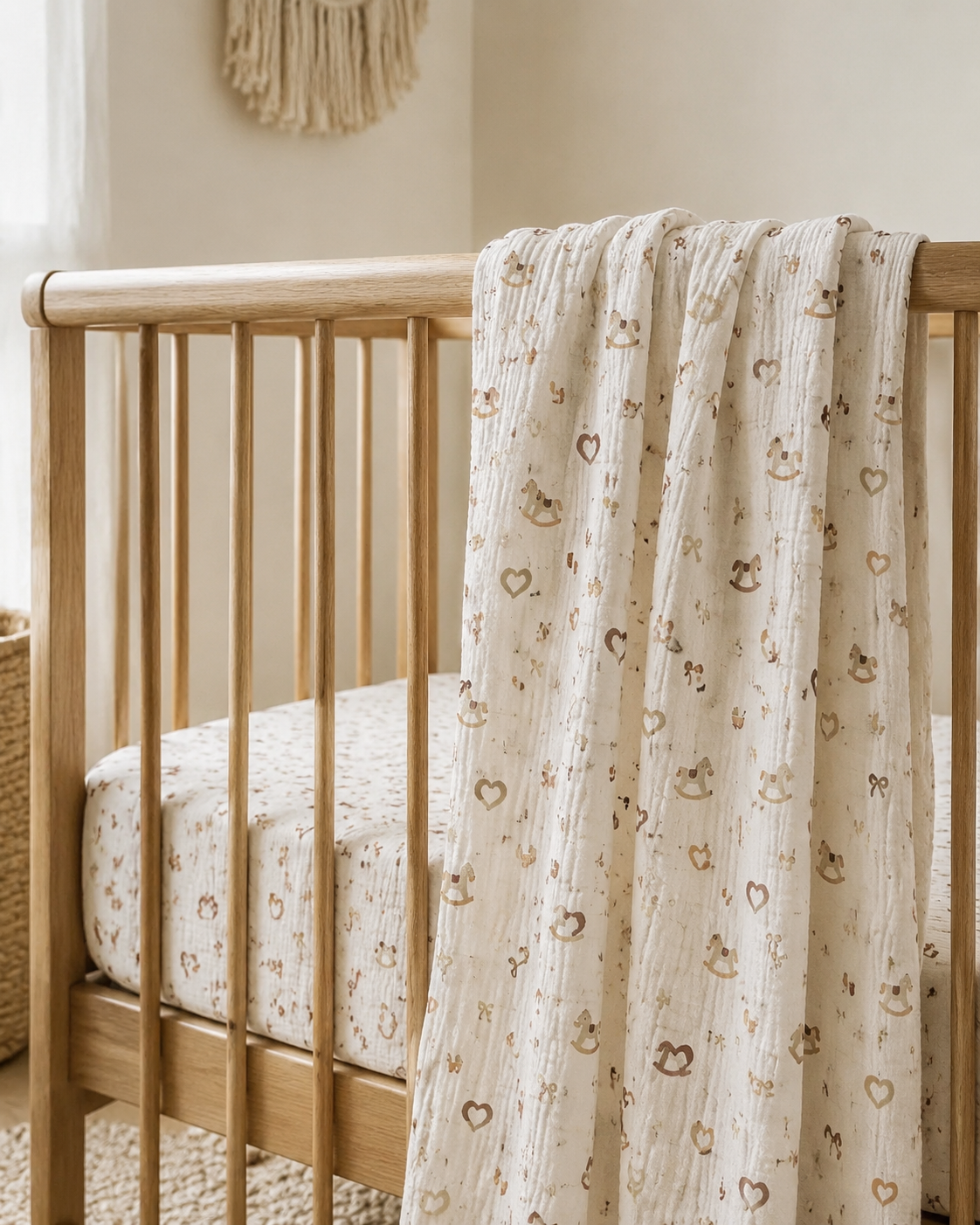 Deco Milano 29019 müslin kumaş bebek tekstili uygulaması