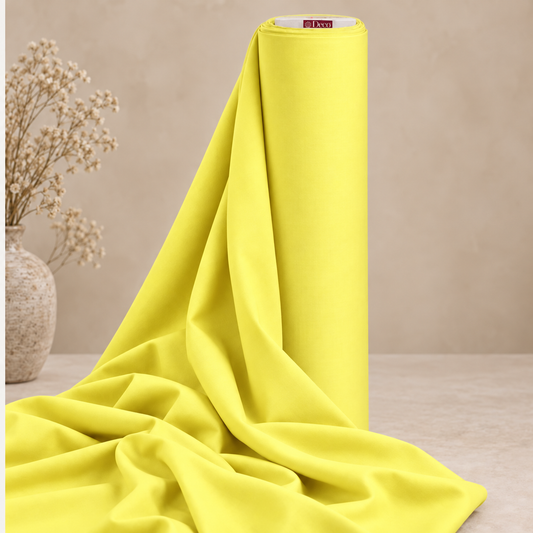 Deco Milano Sarı 213192 düz renk 62 tel poplin kumaş, dikey rulo ve dökümlü kumaş görünümü