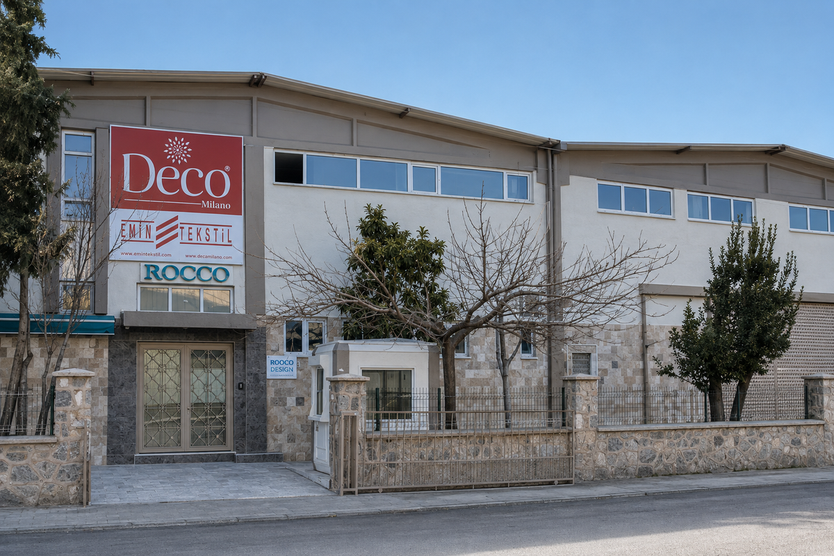 Emin Tekstil ve Deco Milano Denizli üretim tesisi dış görünümü